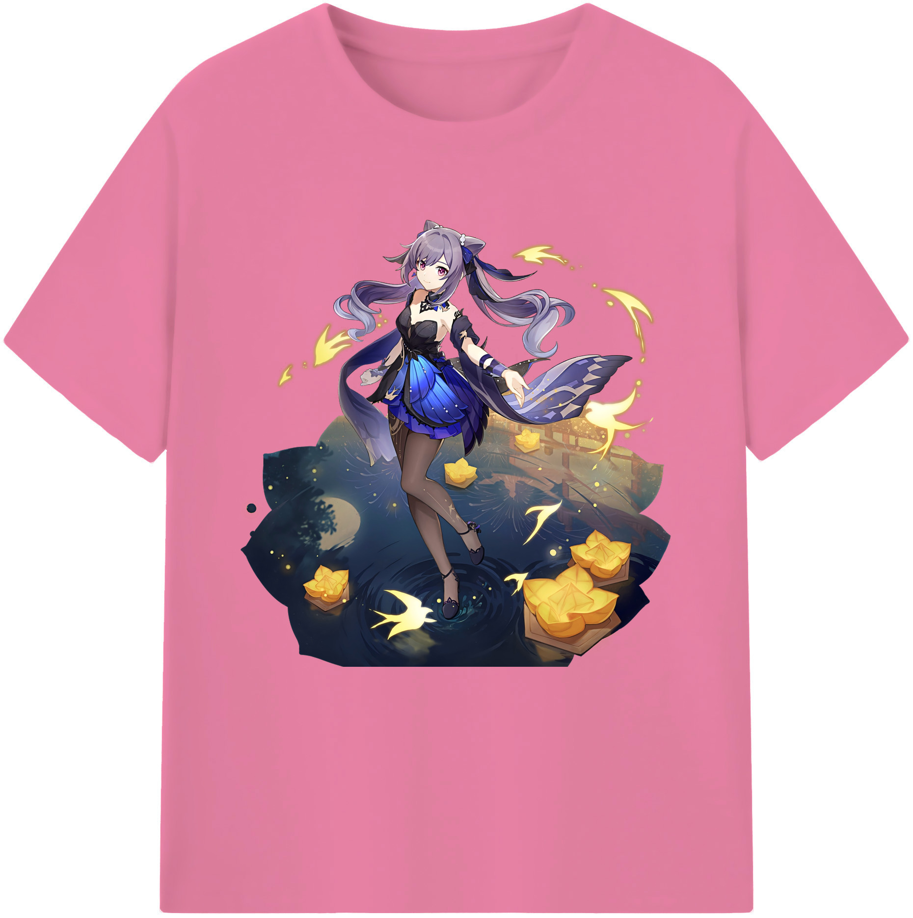 げんし神 刻晴 こくせい genshin Kokusei 綿100％半袖Tシャツ（フロントプリント）